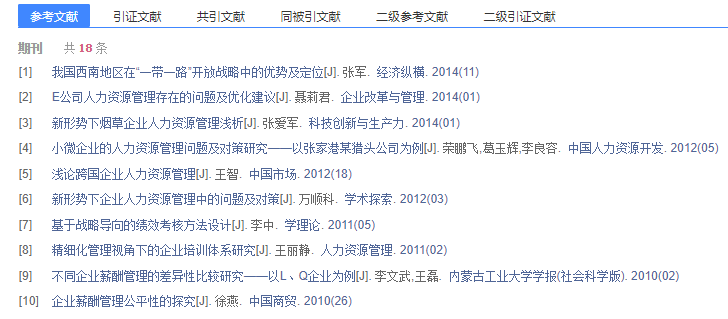 论文参考文献格式