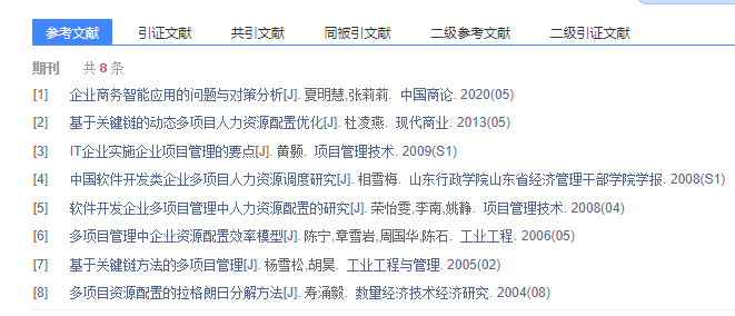 毕业论文参考文献